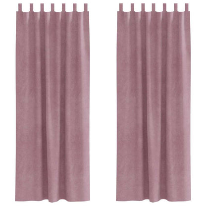 Blackout Curtains 2 pcs Dark Pink 140 x 260 cm Velvet