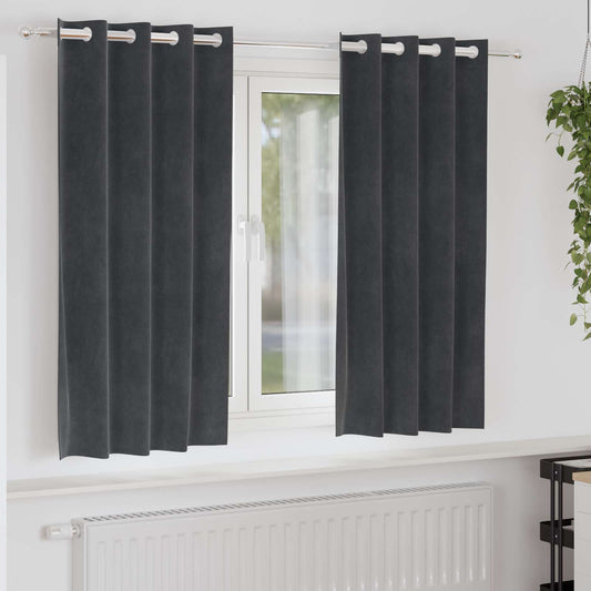 Curtains 2 pcs Light Grey 140 x 175 cm Velvet