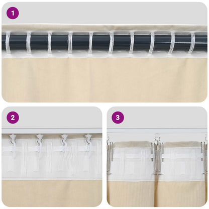 Blackout Curtains 2 pcs Light Grey 140 x 260 cm Velvet