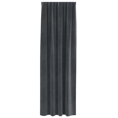 Blackout Curtains 2 pcs Light Grey 140 x 260 cm Velvet