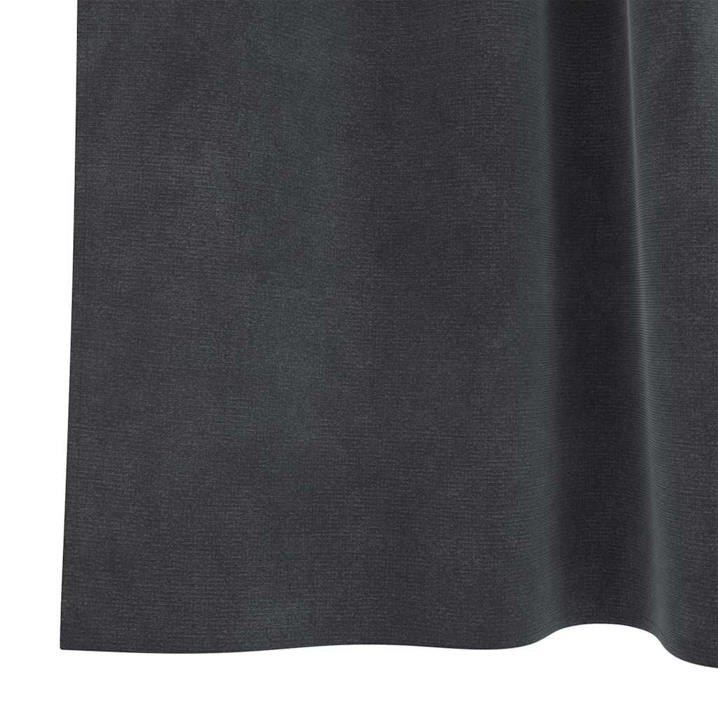 Blackout Curtains 2 pcs Light Grey 140 x 140 cm Velvet