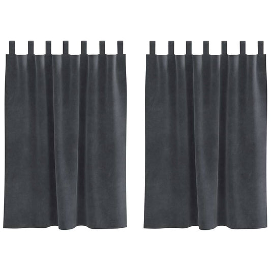 Curtains 2 pcs Light Grey 140 x 140 cm Velvet