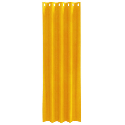 Blackout Curtains 2 pcs Mustard Yellow 140 x 225 cm Velvet