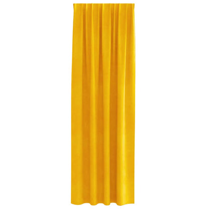 Blackout Curtains 2 pcs Mustard Yellow 140 x 245 cm Velvet