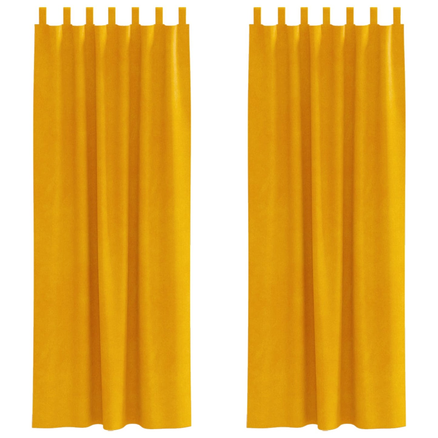 Blackout Curtains 2 pcs Mustard Yellow 140 x 225 cm Velvet