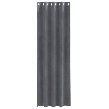 Blackout Curtains 2 pcs Light Grey 140 x 225 cm Velvet