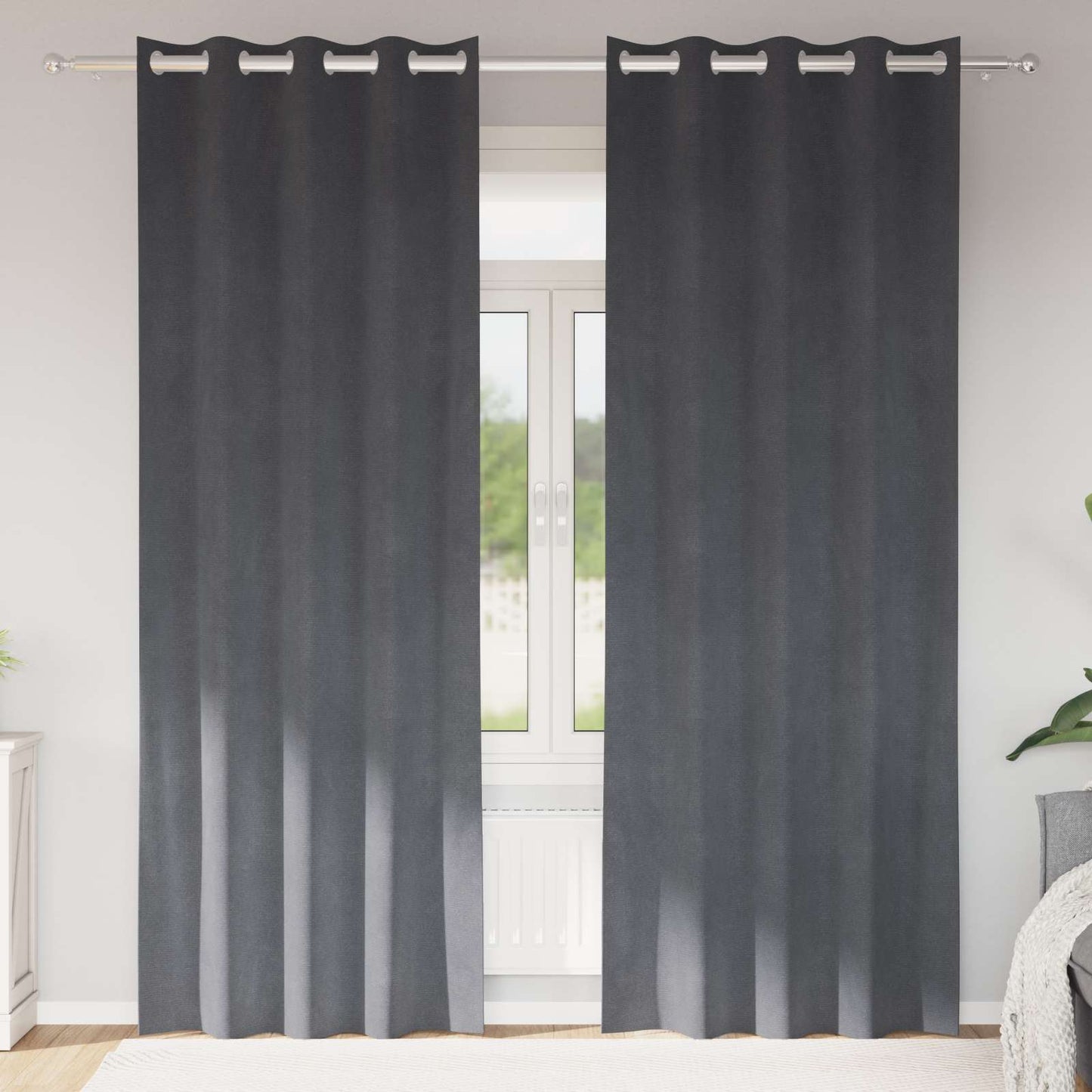 Blackout Curtains 2 pcs Light Grey 140 x 245 cm Velvet