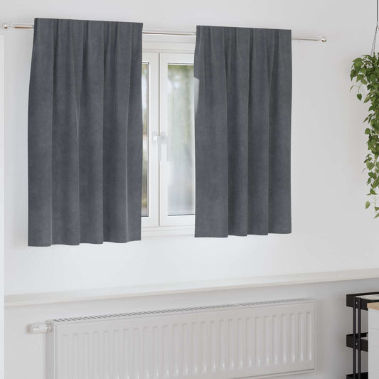 Curtains 2 pcs Light Grey 140 x 140 cm Velvet