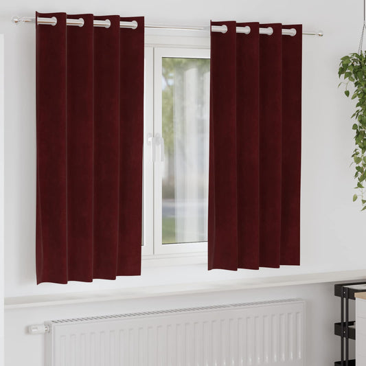 Curtains 2 pcs Wine Red 140 x 175 cm Velvet