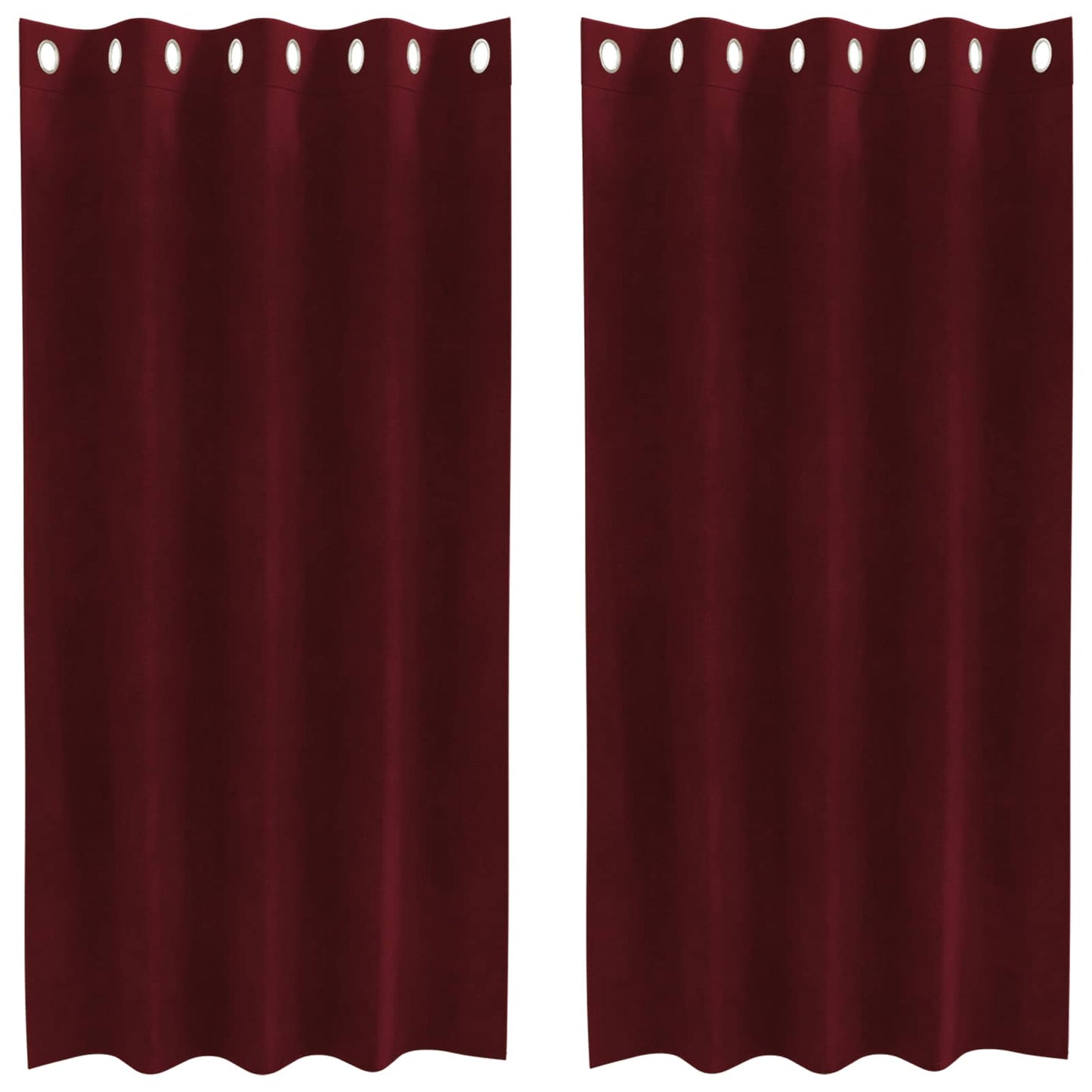 Blackout Curtains 2 pcs Wine Red 140 x 175 cm Velvet