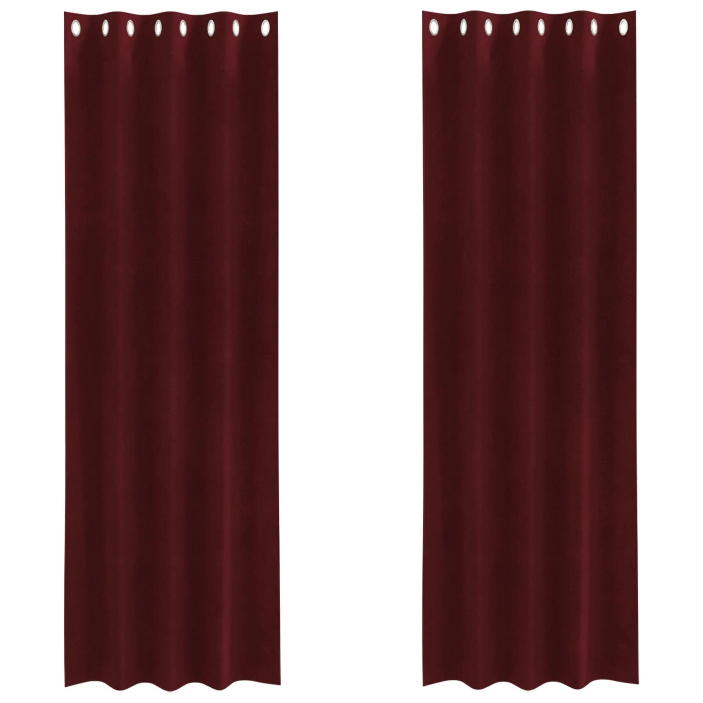 Blackout Curtains 2 pcs Wine Red 140 x 245 cm Velvet
