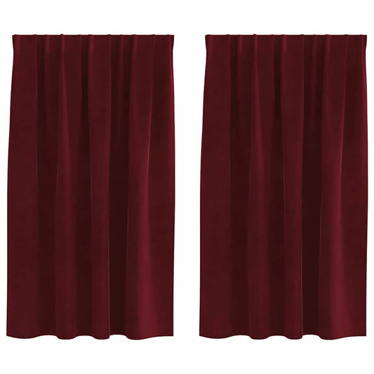 Curtains 2 pcs Wine Red 140 x 140 cm Velvet