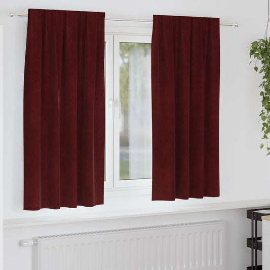 Curtains 2 pcs Wine Red 140 x 175 cm Velvet