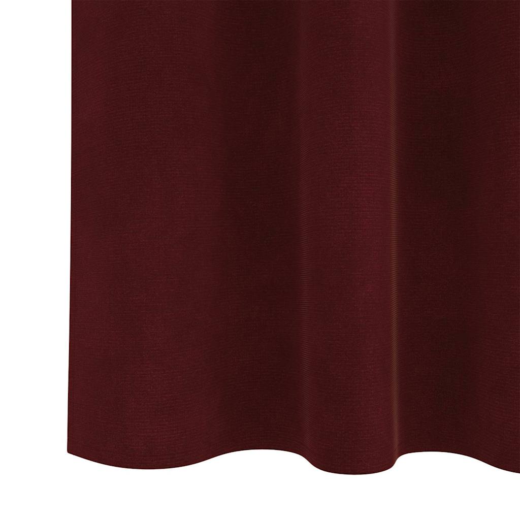 Blackout Curtains 2 pcs Wine Red 140 x 260 cm Velvet