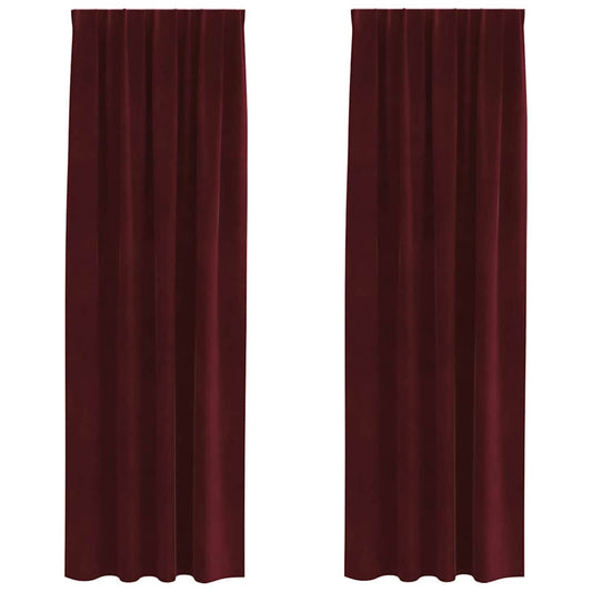 Curtains 2 pcs Wine Red 140 x 260 cm Velvet