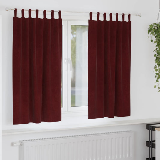 Curtains 2 pcs Wine Red 140 x 175 cm Velvet