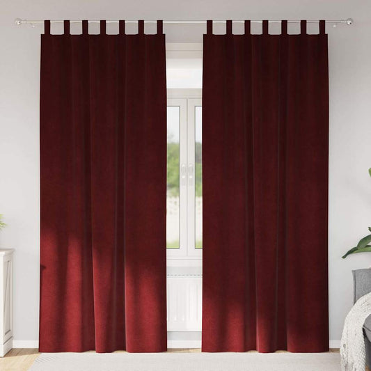 Curtains 2 pcs Wine Red 140 x 260 cm Velvet
