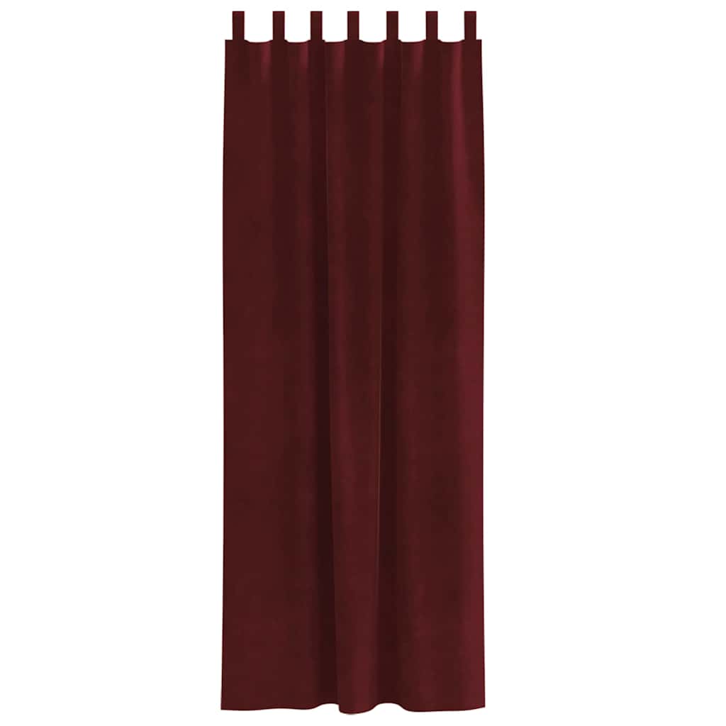 Blackout Curtains 2 pcs Wine Red 140 x 260 cm Velvet