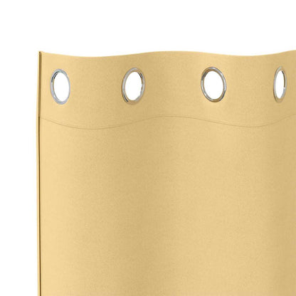 Blackout Curtains with Rings 2 pcs Beige 225 x 140 cm Polyester