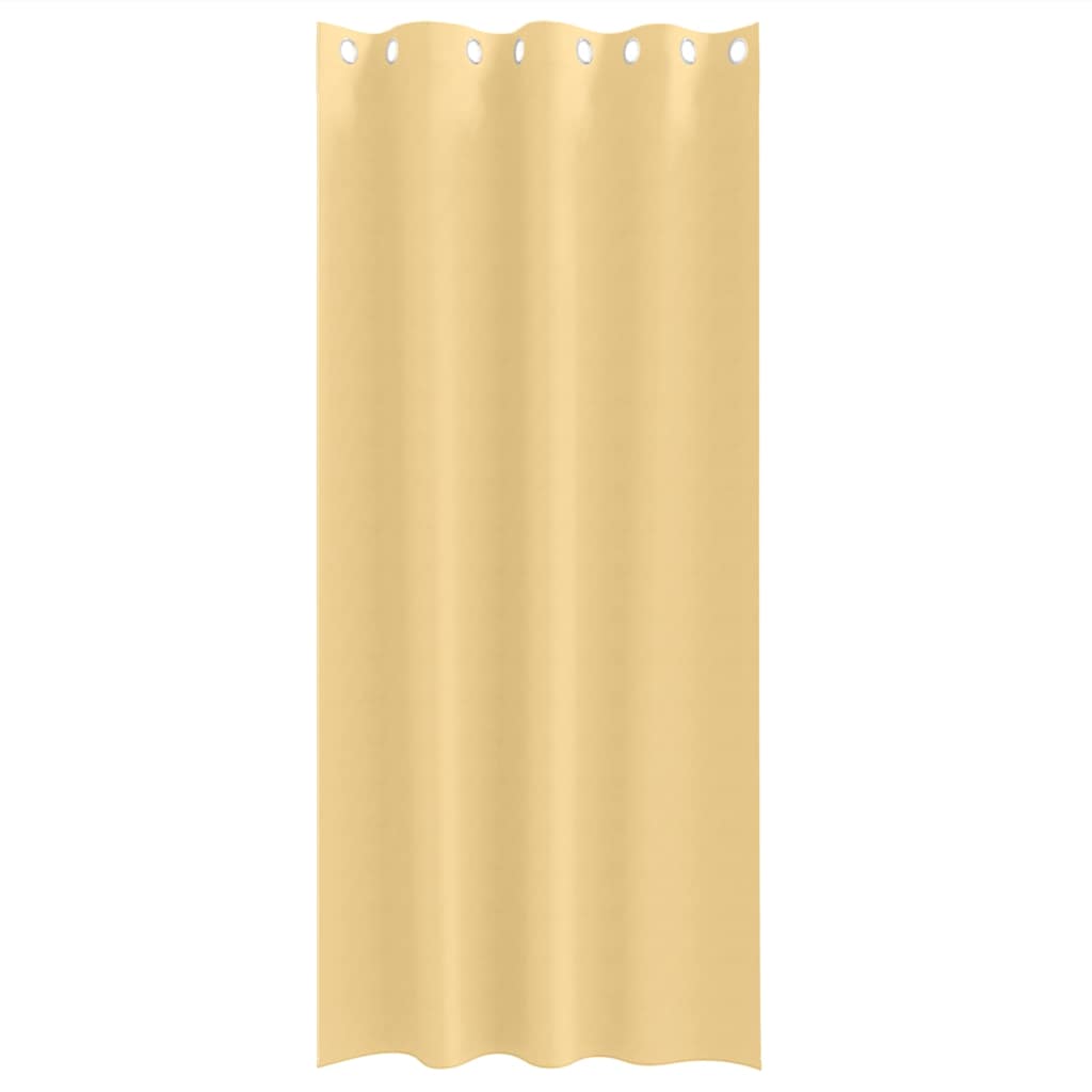 Blackout Curtains with Rings 2 pcs Beige 225 x 140 cm Polyester