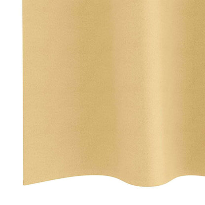 Blackout Curtains with Rings 2 pcs Beige 260 x 140 cm Polyester