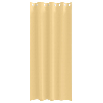 Blackout Curtains with Rings 2 pcs Beige 260 x 140 cm Polyester
