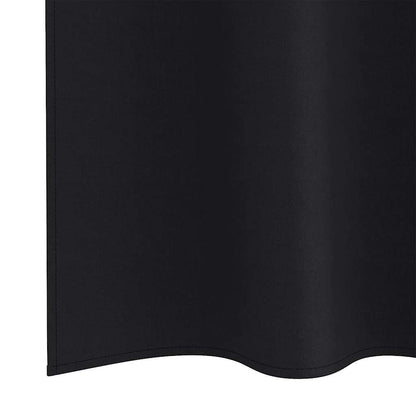 Blackout Curtains with Rings 2 pcs Black 225 x 140 cm Polyester