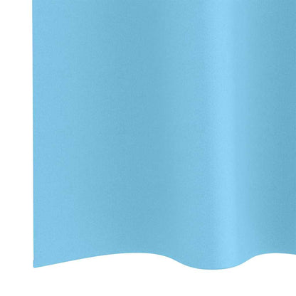 Blackout Curtains with Rings 2 pcs Light Blue 140 x 140 cm
