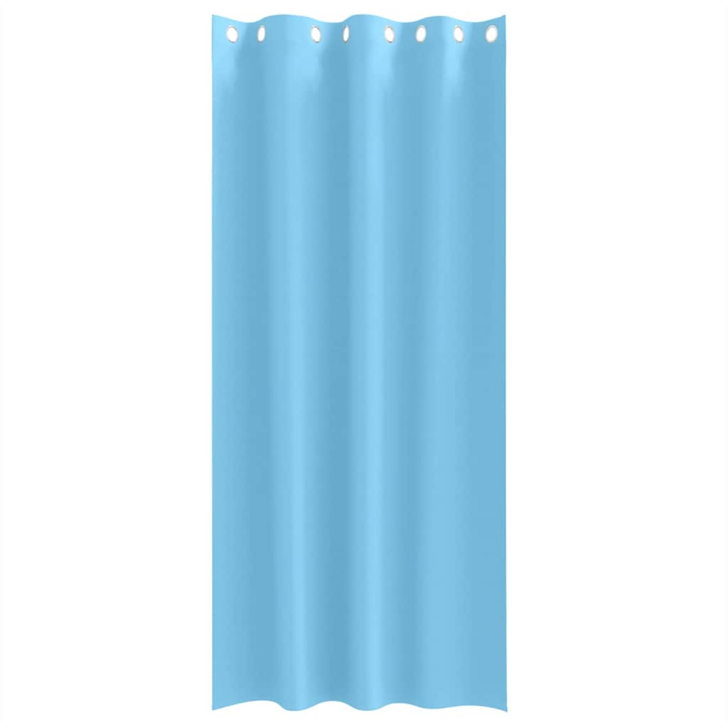 Blackout Curtains with Rings 2 pcs Light Blue 260 x 140 cm