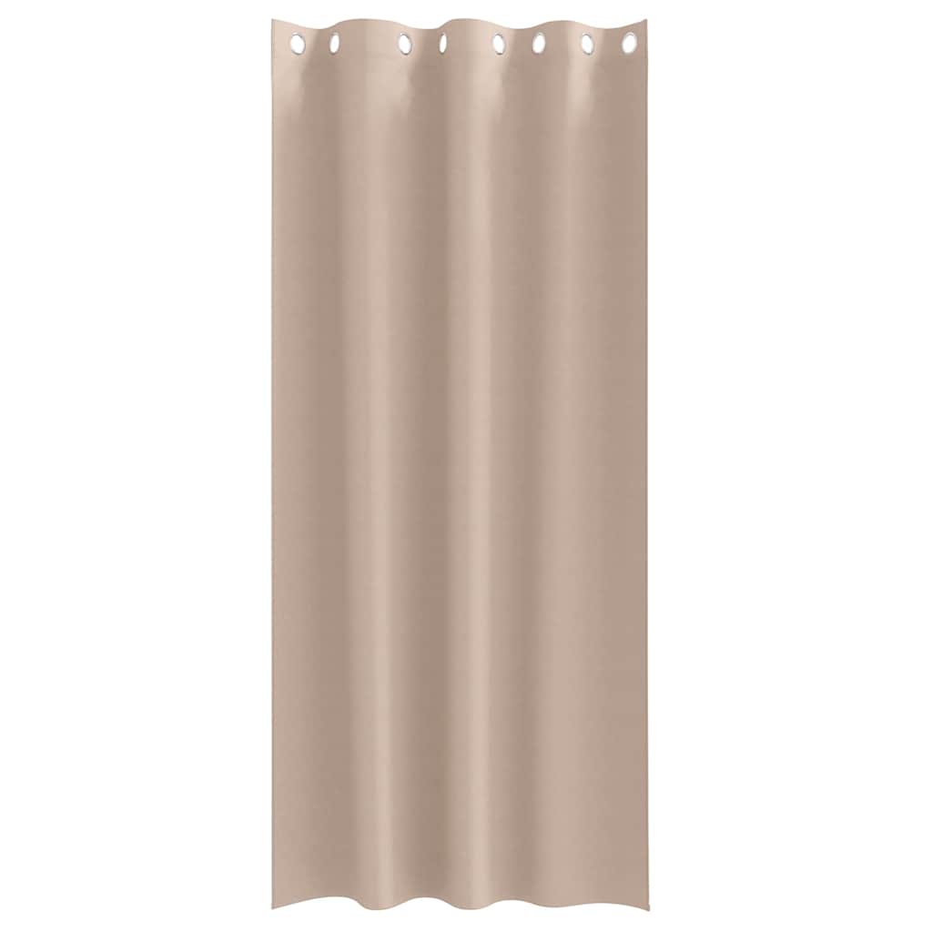 Blackout Curtains with Rings 2 pcs Taupe 225 x 140 cm Polyester