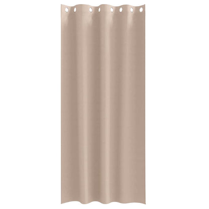 Blackout Curtains with Rings 2 pcs Taupe 225 x 140 cm Polyester