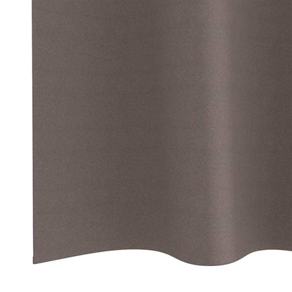 Blackout Curtains with Rings 2 pcs Dark Brown 245 x 140 cm