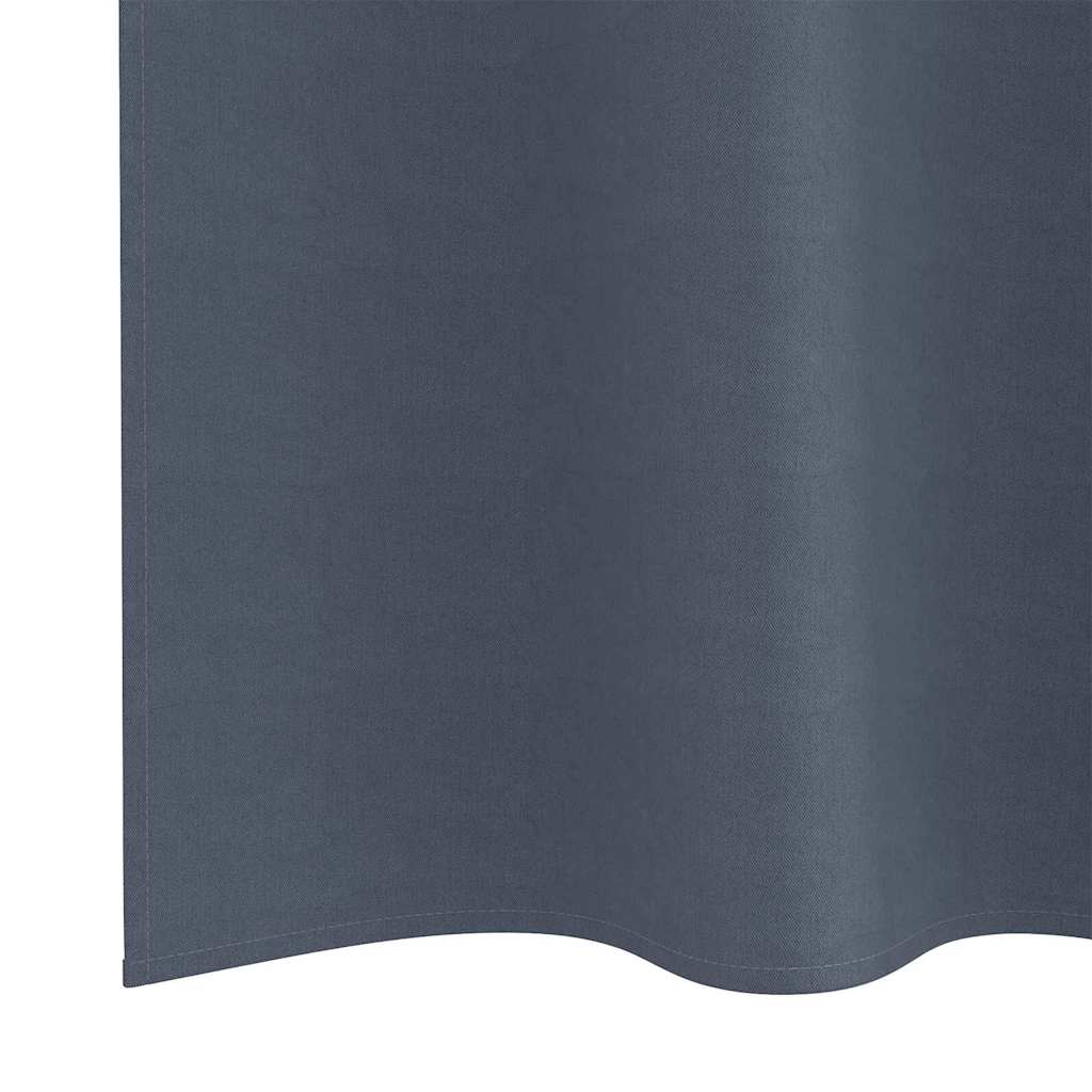 Blackout Curtains with Rings 2 pcs Anthracite 175 x 140 cm