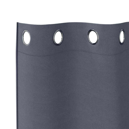 Blackout Curtains with Rings 2 pcs Anthracite 245 x 140 cm