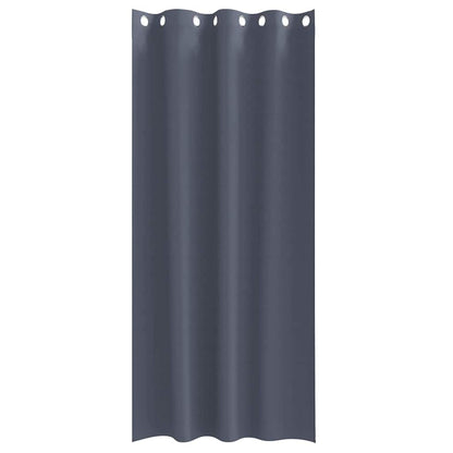 Blackout Curtains with Rings 2 pcs Anthracite 245 x 140 cm