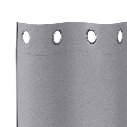 Blackout Curtains with Rings 2 pcs Light Grey 175 x 140 cm