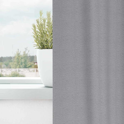 Blackout Curtains with Rings 2 pcs Light Grey 175 x 140 cm