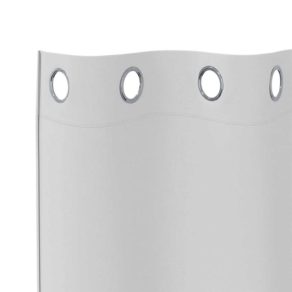 Blackout Curtains with Rings 2 pcs Pale Grey 175 x 140 cm