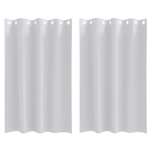 Blackout Curtains with Rings 2 pcs Pale Grey 175 x 140 cm