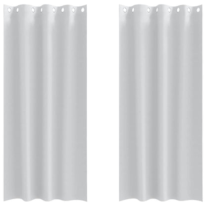 Blackout Curtains with Rings 2 pcs Pale Grey 225 x 140 cm