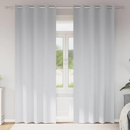 Blackout Curtains with Rings 2 pcs Pale Grey 245 x 140 cm