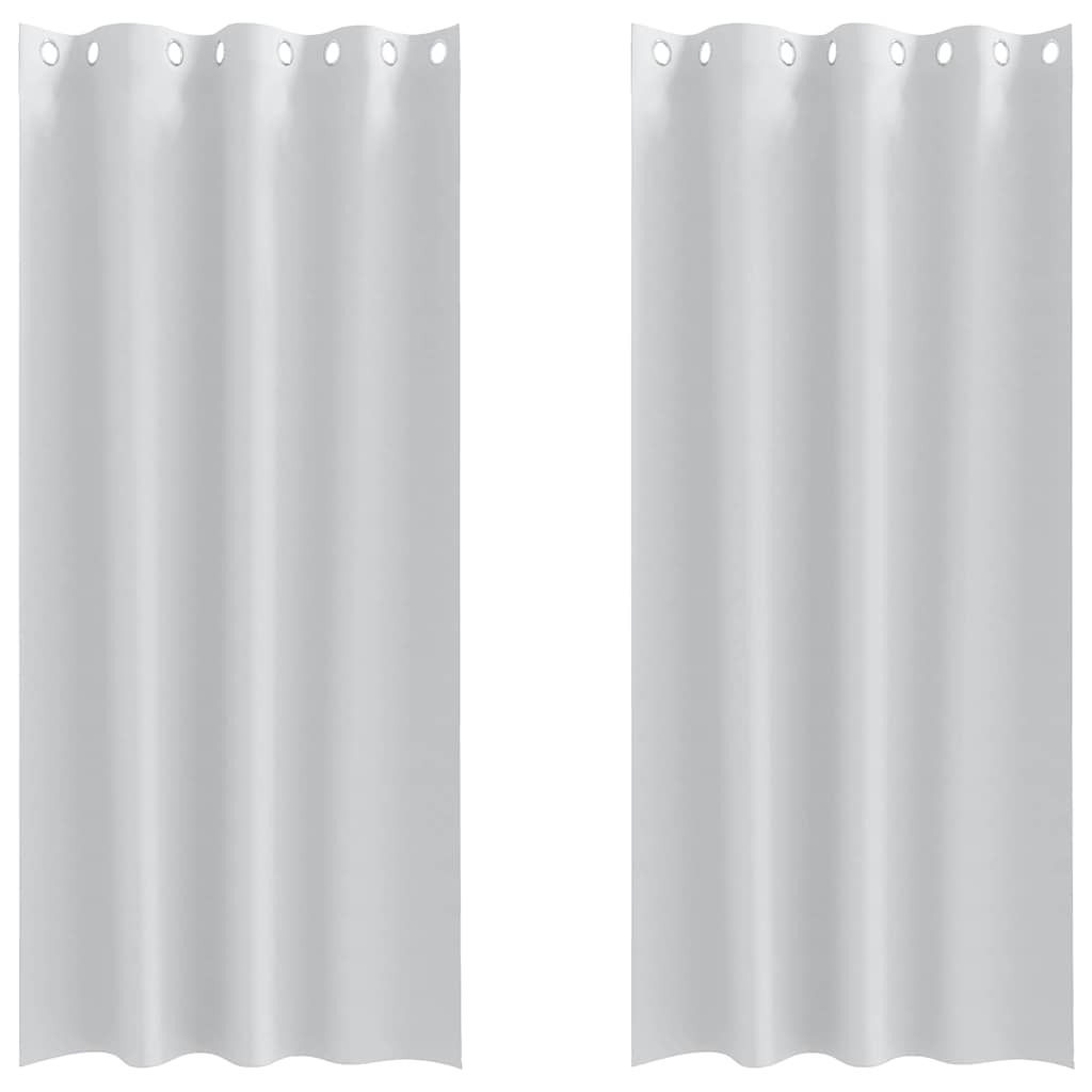 Blackout Curtains with Rings 2 pcs Pale Grey 245 x 140 cm
