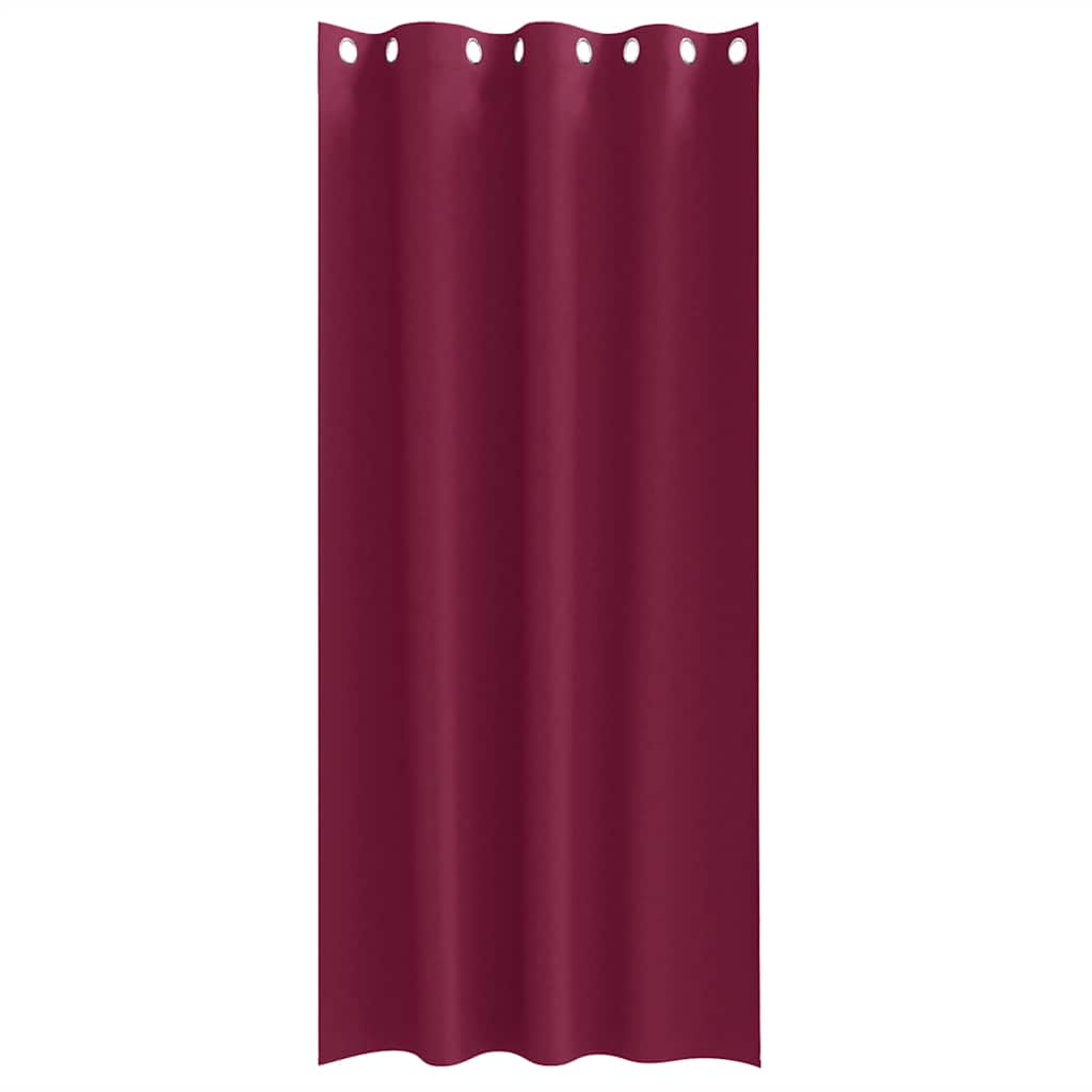 Blackout Curtains with Rings 2 pcs Wine Red 245 x 140 cm