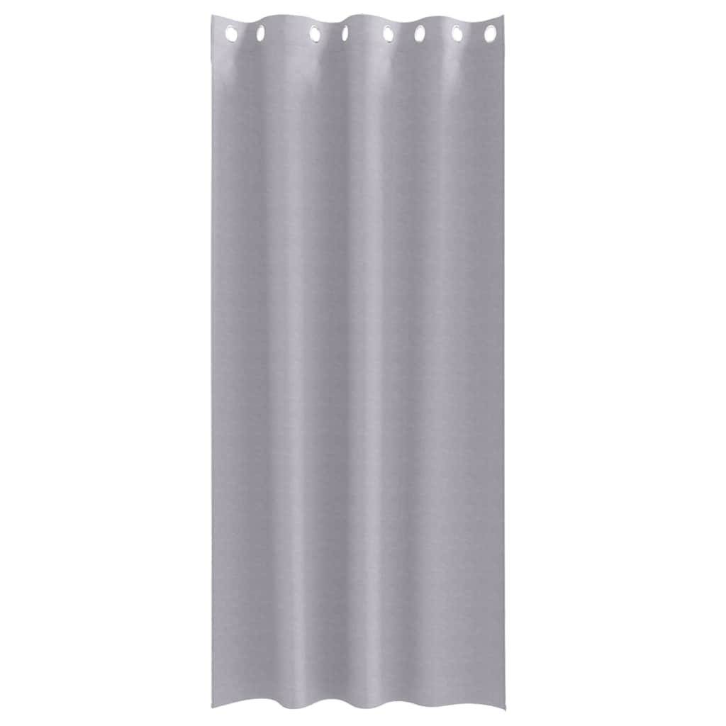 Blackout Curtains with Rings 2 pcs Metal Grey 245 x 140 cm