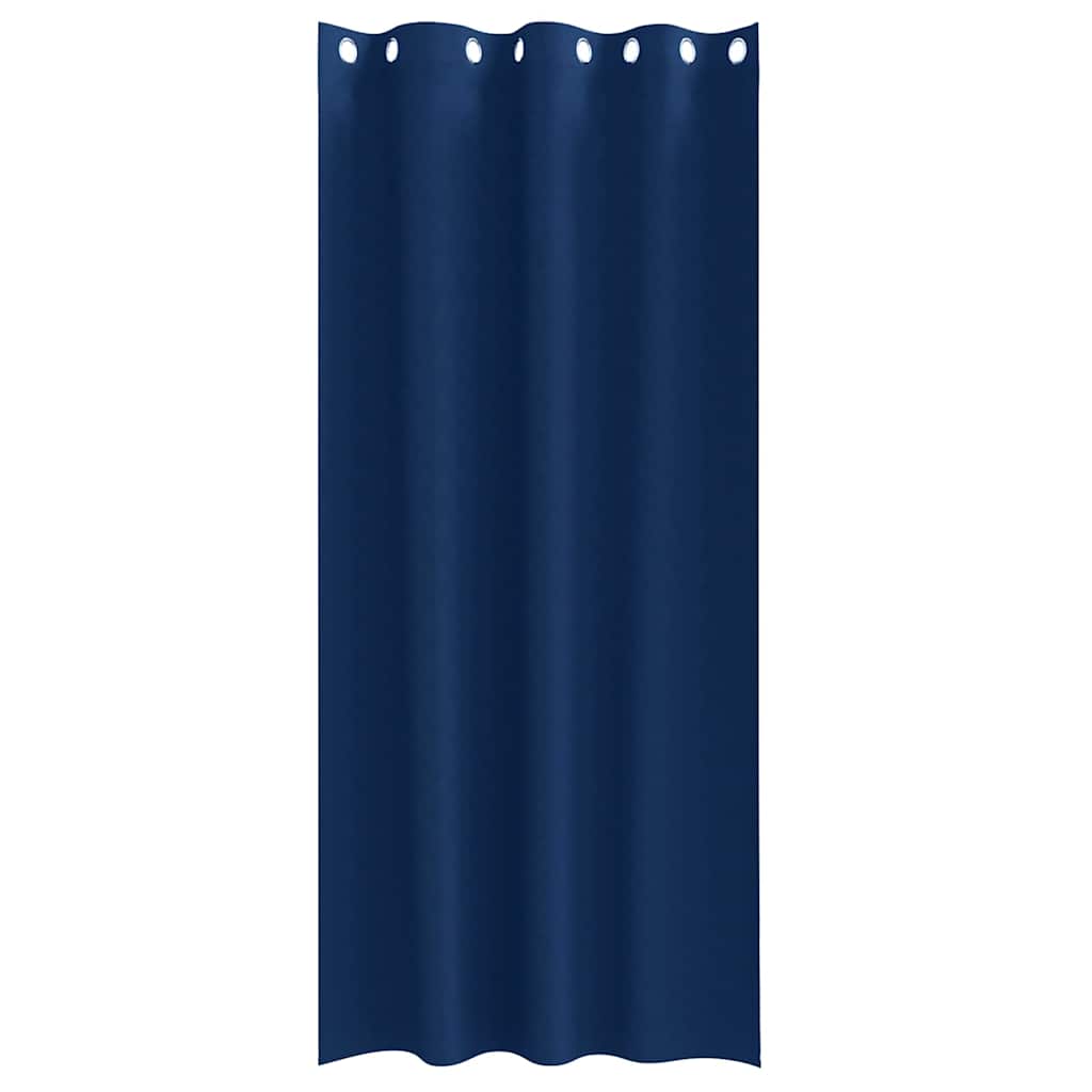 Blackout Curtains with Rings 2 pcs Dark Blue 225 x 140 cm