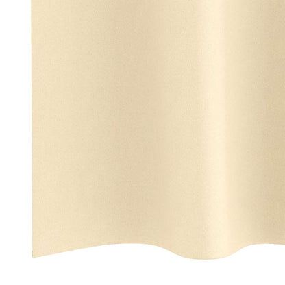Blackout Curtains with Rings 2 pcs Cream 225 x 140 cm Polyester
