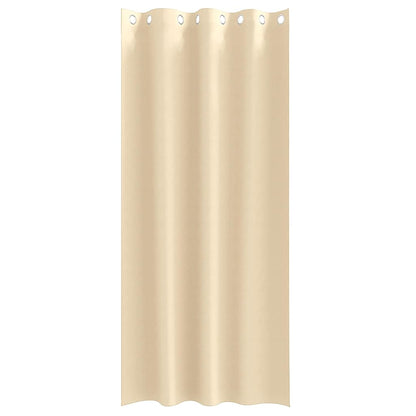 Blackout Curtains with Rings 2 pcs Cream 260 x 140 cm Polyester