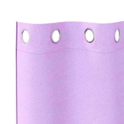 Blackout Curtains with Rings 2 pcs Purple 245 x 140 cm