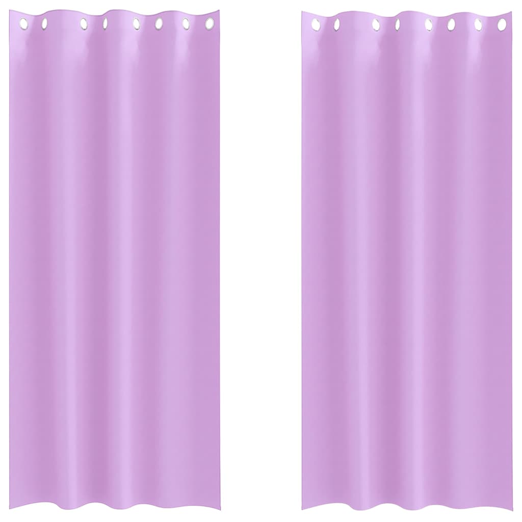 Blackout Curtains with Rings 2 pcs Purple 245 x 140 cm