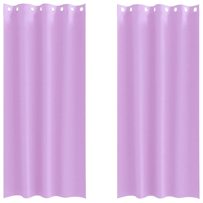 Blackout Curtains with Rings 2 pcs Purple 245 x 140 cm